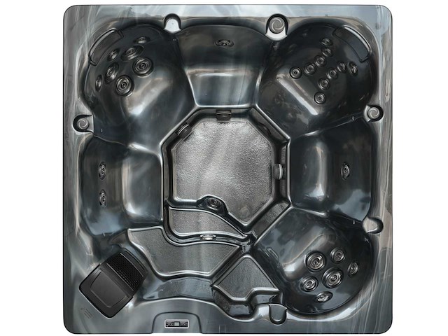 Mawialux 6-persoons plug and play buitenspa (1x 220v stekker) - zwarte binnenkuip - afbeelding 1 van  9