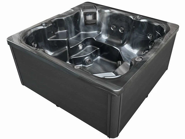 Mawialux 6-persoons plug and play buitenspa (1x 220v stekker) - zwarte binnenkuip - afbeelding 5 van  9