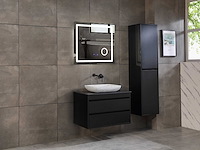 Mawialux badkamermeubel 1-persoons 80cm mat zwart met 1 hangkast - afbeelding 7 van  26