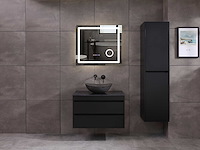 Mawialux badkamermeubel 1-persoons 80cm mat zwart met 1 hangkast - afbeelding 9 van  26