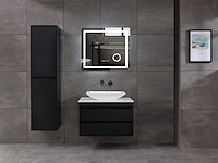 Mawialux badkamermeubel 1-persoons 80cm mat zwart met 1 hangkast - afbeelding 16 van  26