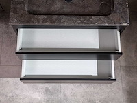 Mawialux badkamermeubel 1-persoons 80cm mat zwart met 1 hangkast - afbeelding 6 van  36