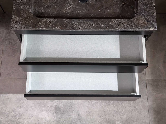 Mawialux badkamermeubel 1-persoons 80cm mat zwart - afbeelding 8 van  38