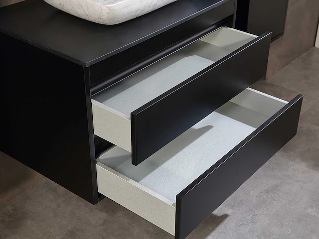 Mawialux badkamermeubel 1-persoons 80cm mat zwart - afbeelding 25 van  38