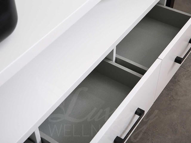 Mawialux badkamermeubel 150cm met 2 hangkasten - mat wit - afbeelding 2 van  30