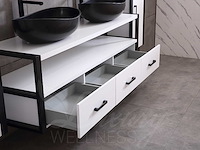 Mawialux badkamermeubel 150cm met 2 hangkasten - mat wit - afbeelding 7 van  30