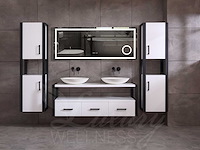 Mawialux badkamermeubel 150cm met 2 hangkasten - mat wit - afbeelding 1 van  30