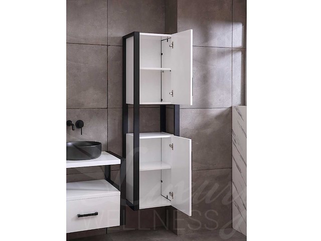 Mawialux badkamermeubel 150cm met 2 hangkasten - mat wit - afbeelding 17 van  30