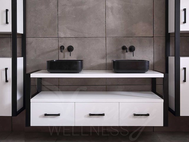 Mawialux badkamermeubel 150cm met 2 hangkasten - mat wit - afbeelding 26 van  30