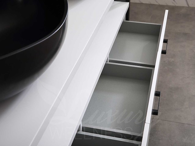 Mawialux badkamermeubel 150cm met 2 hangkasten - mat wit - afbeelding 8 van  28