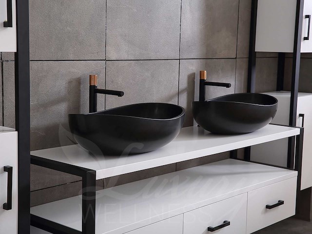 Mawialux badkamermeubel 150cm met 2 hangkasten - mat wit - afbeelding 9 van  28