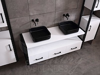 Mawialux badkamermeubel 150cm met 2 hangkasten - mat wit - afbeelding 25 van  28