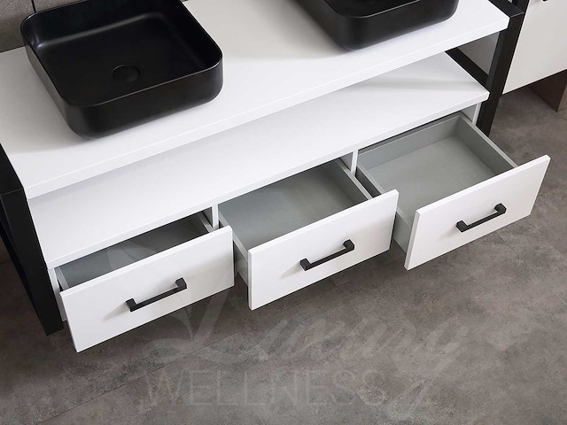 Mawialux badkamermeubel 150cm met 2 hangkasten - mat wit - afbeelding 18 van  30