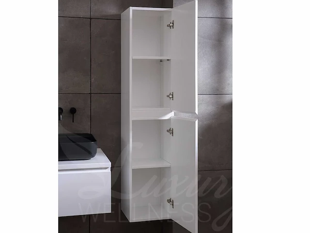 Mawialux badkamermeubel 150cm met 2 hangkasten - mat wit - afbeelding 13 van  17