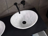 Mawialux badkamermeubel 2-persoons 120cm - mat zwart met (hangkast) - afbeelding 10 van  25