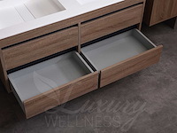 Mawialux badkamermeubel 2-persoons 120cm bruin eiken met hangkast - afbeelding 8 van  13