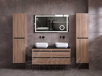 Mawialux badkamermeubel 2-persoons 120cm bruin eiken met hangkast - afbeelding 13 van  13