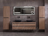 Mawialux badkamermeubel 2-persoons 160cm bruin eiken met hangkast - afbeelding 3 van  49