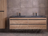 Mawialux badkamermeubel 2-persoons 160cm bruin eiken met hangkast - afbeelding 10 van  49