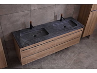 Mawialux badkamermeubel 2-persoons 160cm bruin eiken met hangkast - afbeelding 11 van  49