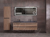 Mawialux badkamermeubel 2-persoons 160cm bruin eiken met hangkast - afbeelding 1 van  49