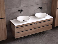 Mawialux badkamermeubel 2-persoons 160cm bruin eiken met hangkast - afbeelding 21 van  49