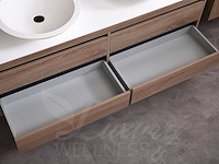 Mawialux badkamermeubel 2-persoons 160cm bruin eiken met hangkast - afbeelding 22 van  49