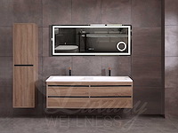 Mawialux badkamermeubel 2-persoons 160cm bruin eiken met hangkast - afbeelding 12 van  49