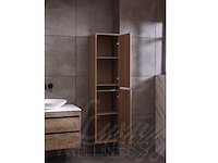 Mawialux badkamermeubel 2-persoons 160cm bruin eiken met hangkast - afbeelding 29 van  49