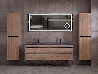 Mawialux badkamermeubel 2-persoons 160cm bruin eiken met hangkast - afbeelding 23 van  49