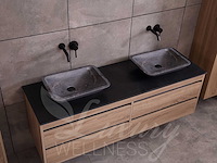 Mawialux badkamermeubel 2-persoons 160cm bruin eiken met hangkast - afbeelding 39 van  49