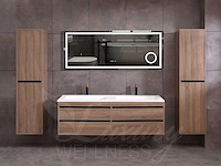 Mawialux badkamermeubel 2-persoons 160cm bruin eiken met hangkast - afbeelding 34 van  49