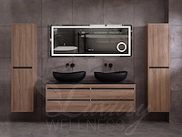 Mawialux badkamermeubel 2-persoons 160cm bruin eiken met hangkast - afbeelding 48 van  49