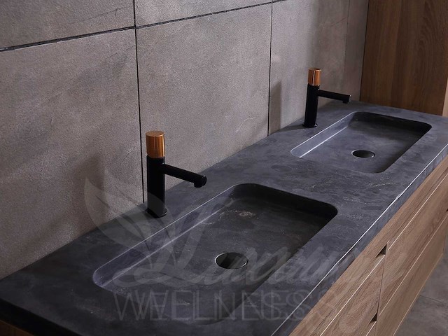 Mawialux badkamermeubel 2-persoons 160cm bruin eiken met hangkast - afbeelding 35 van  52