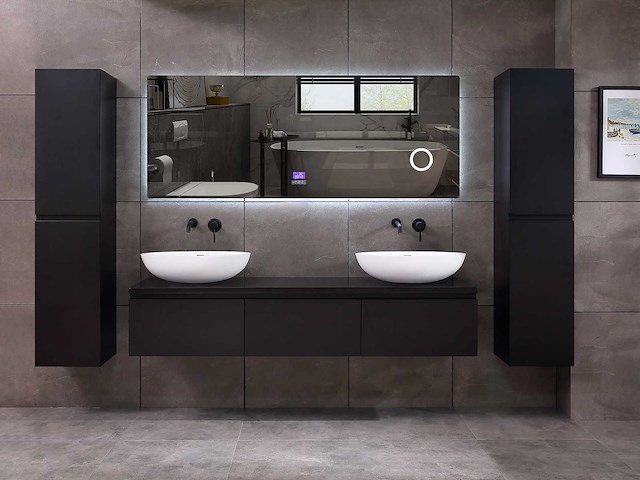 Mawialux badkamermeubel mat zwart 150/180cm breedte keuze - afbeelding 39 van  41