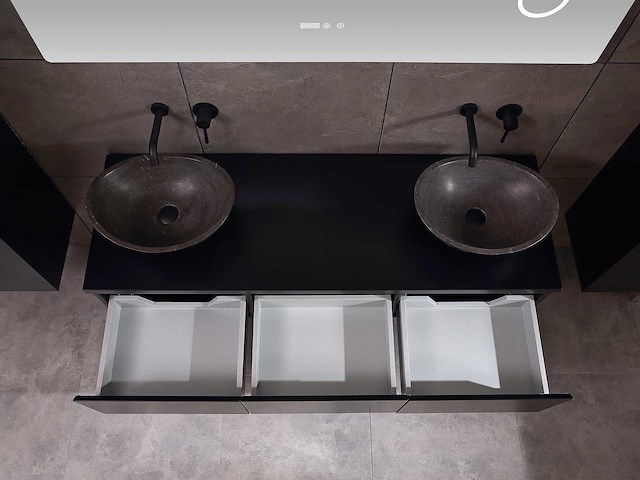 Mawialux badkamermeubel mat zwart 150/180cm breedte keuze - afbeelding 18 van  41