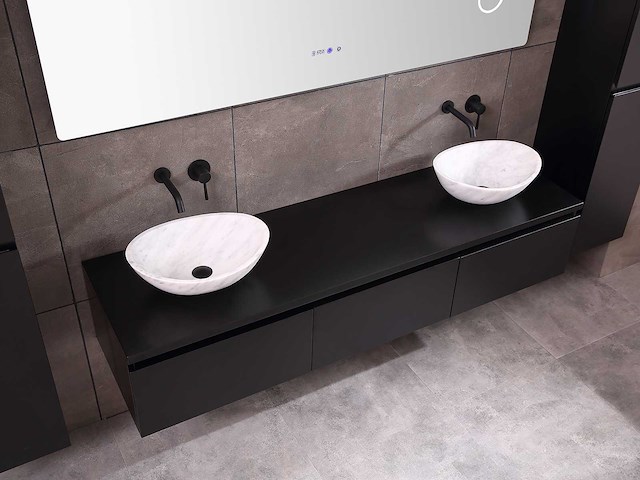 Mawialux badkamermeubel mat zwart 150/180cm breedte keuze - afbeelding 6 van  41