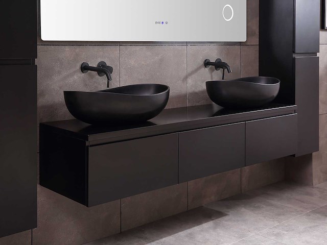 Mawialux badkamermeubel mat zwart 150/180cm breedte keuze - afbeelding 14 van  41