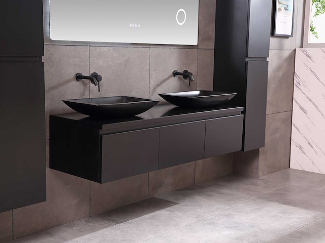 Mawialux badkamermeubel mat zwart 150/180cm breedte keuze - afbeelding 28 van  41