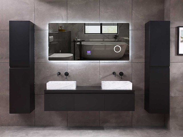 Mawialux badkamermeubel mat zwart 150/180cm breedte keuze - afbeelding 37 van  41