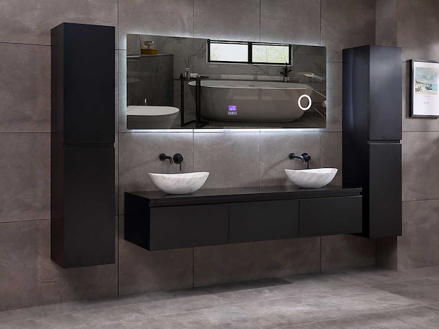 Mawialux badkamermeubel mat zwart 150/180cm breedte keuze - afbeelding 4 van  35