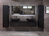 Mawialux badkamermeubel mat zwart 150/180cm breedte keuze - afbeelding 1 van  35