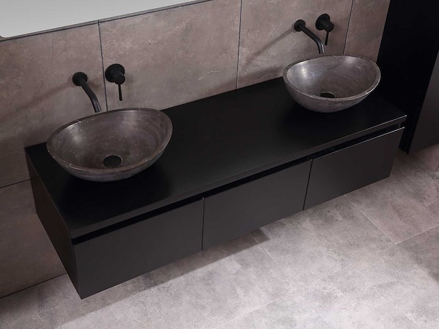 Mawialux badkamermeubel mat zwart 150/180cm breedte keuze - afbeelding 12 van  35