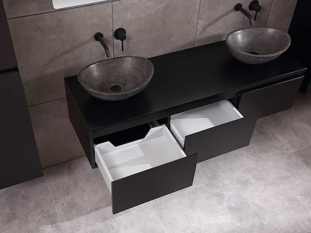 Mawialux badkamermeubel mat zwart 150/180cm breedte keuze - afbeelding 14 van  35