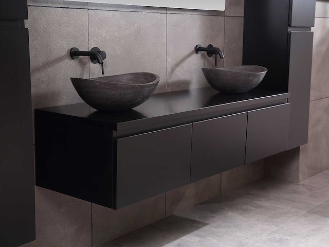 Mawialux badkamermeubel mat zwart 150/180cm breedte keuze - afbeelding 18 van  35