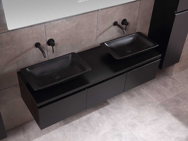 Mawialux badkamermeubel mat zwart 150/180cm breedte keuze - afbeelding 19 van  35