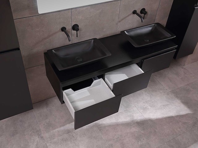 Mawialux badkamermeubel mat zwart 150/180cm breedte keuze - afbeelding 22 van  35