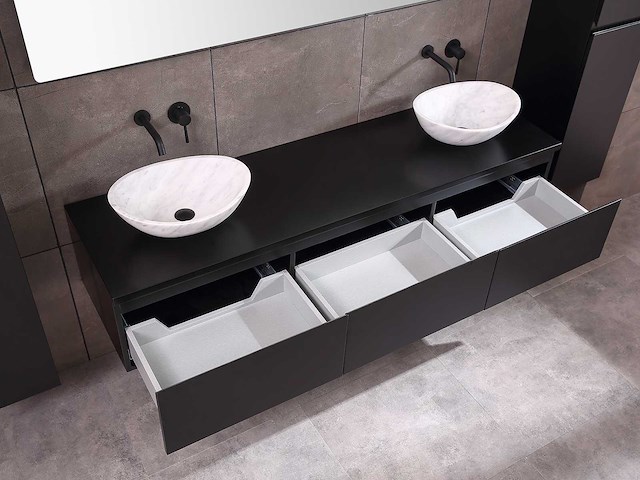 Mawialux badkamermeubel mat zwart 180cm - afbeelding 16 van  40