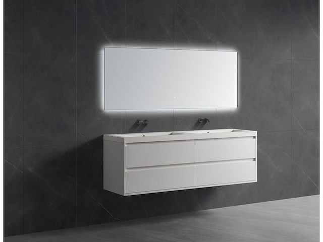 Mawialux badmeubelset 120cm met hangkast - mat wit - afbeelding 2 van  7