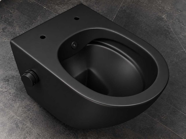 Mawialux bidet inbouw wandcloset - mat zwart - afbeelding 3 van  4